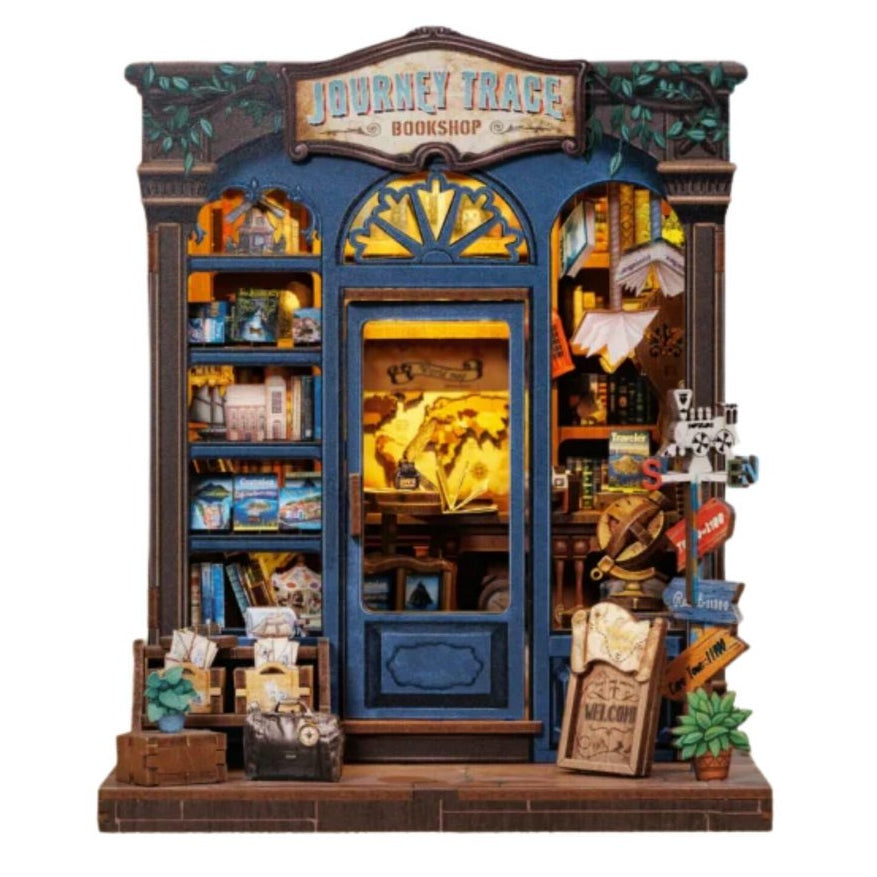 Journey Trace Bookshop miniatuurhuisje, 15,5 × 16 × 18 cm