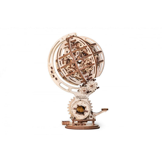 DIY houten mechanische puzzel Kinetic Globe, 16 x 13 x 25 cm
