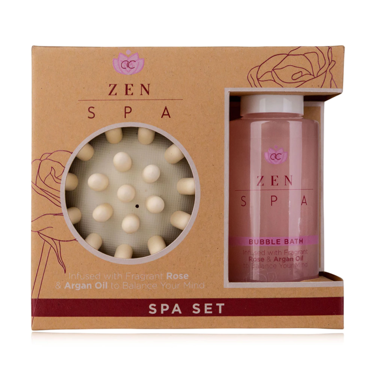Badgeschenkset roos en argan, 100 ml
