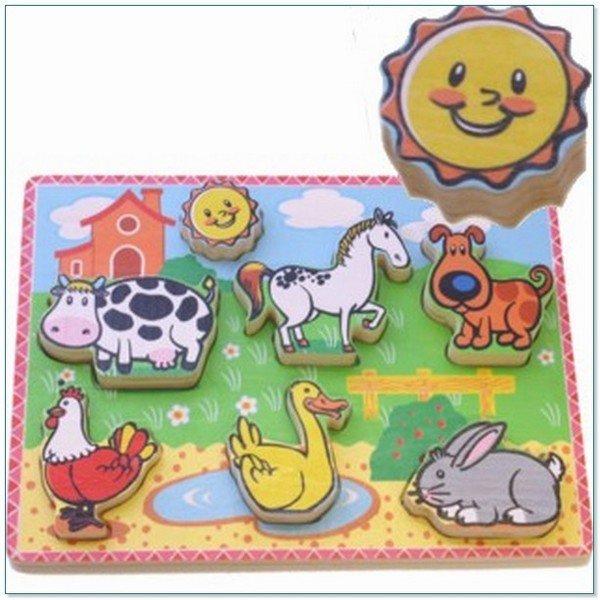 Boerderij vormenpuzzel, 7-delig