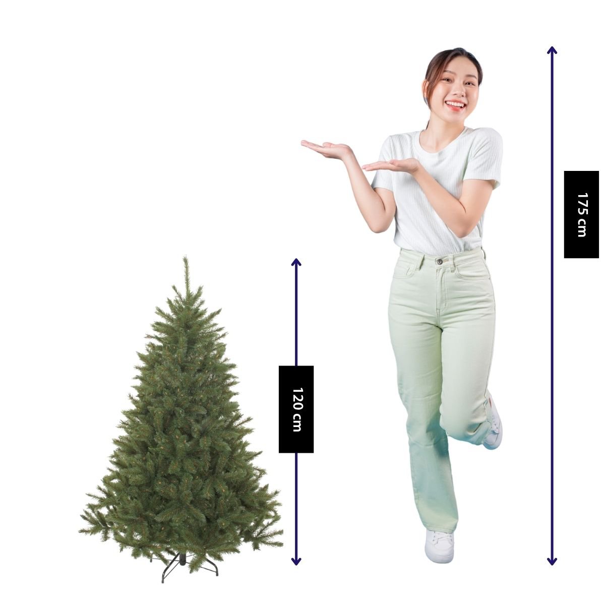Kunstkerstboom Bristlecone, groen, 120 cm