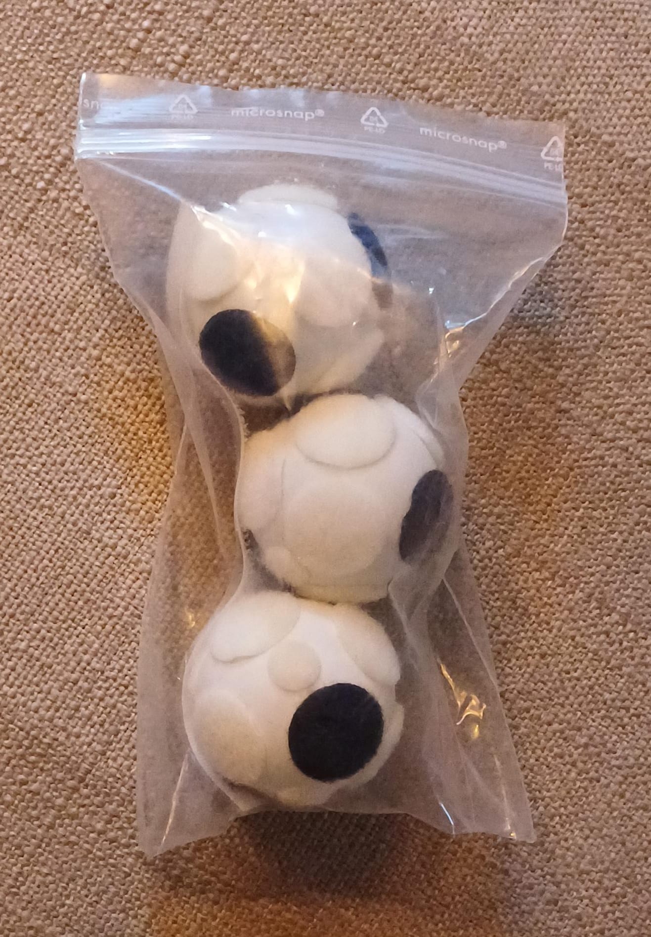 Ordneretiketten voetbal met klittenband, set van 3 + 3 ballen