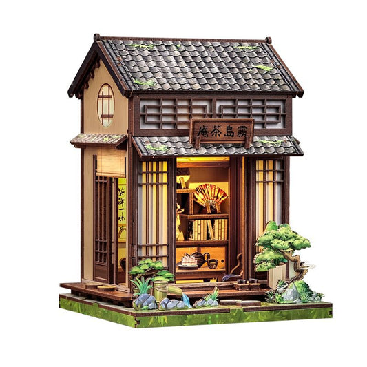DIY miniatuur theehuis met verlichting, 14,1 x 14,7 x 19,2 cm