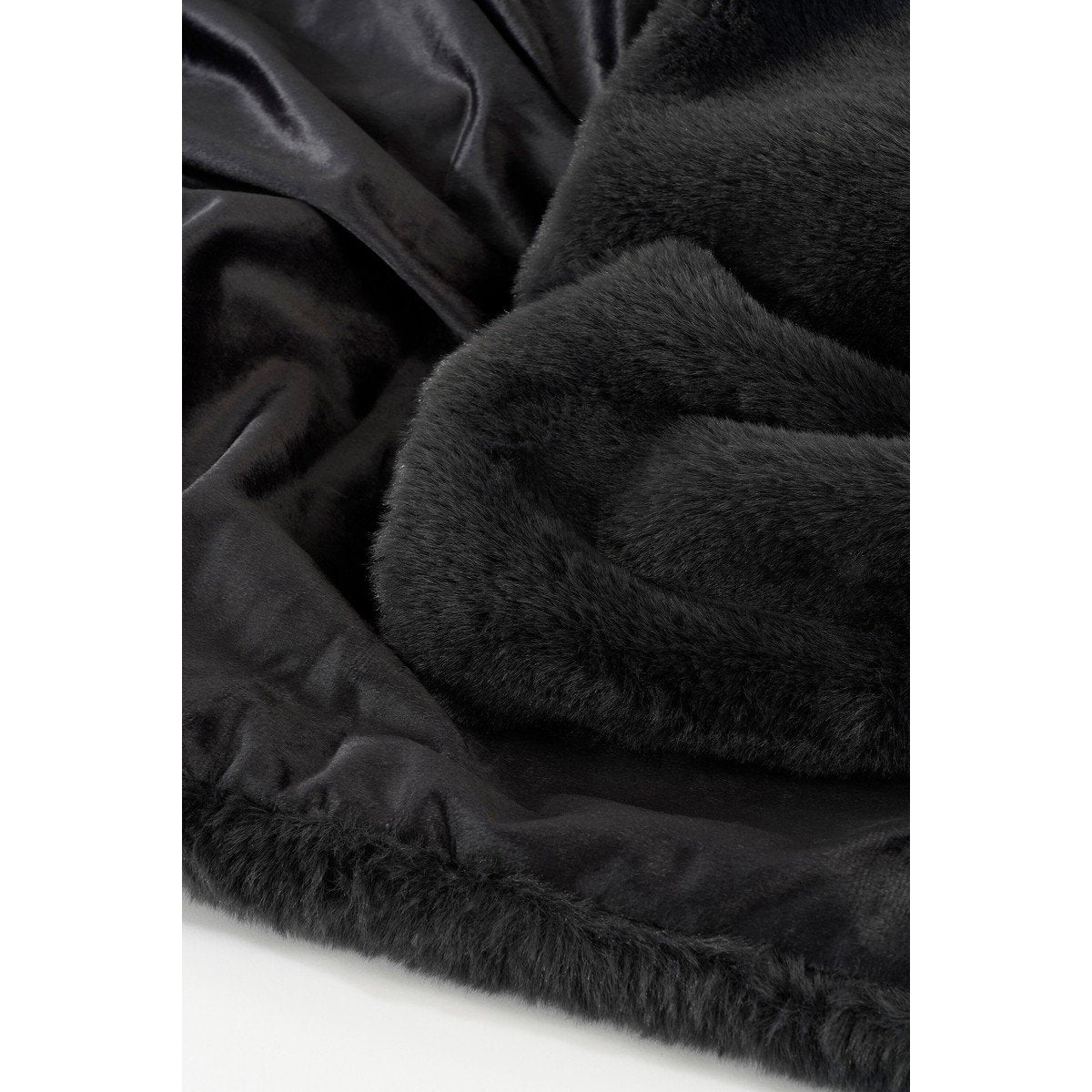Zwarte fleece deken, 150 x 200 cm