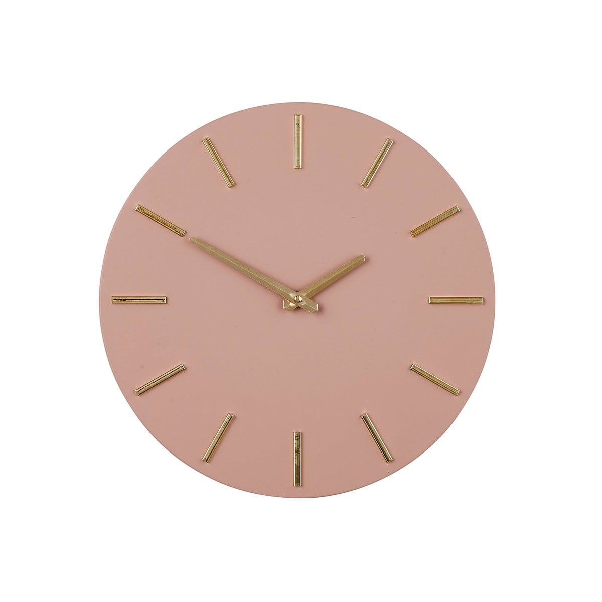 Mica Decorations Brixen Wandklok Oudroze met Gouden Wijzers Ø35,5 cm Aluminium