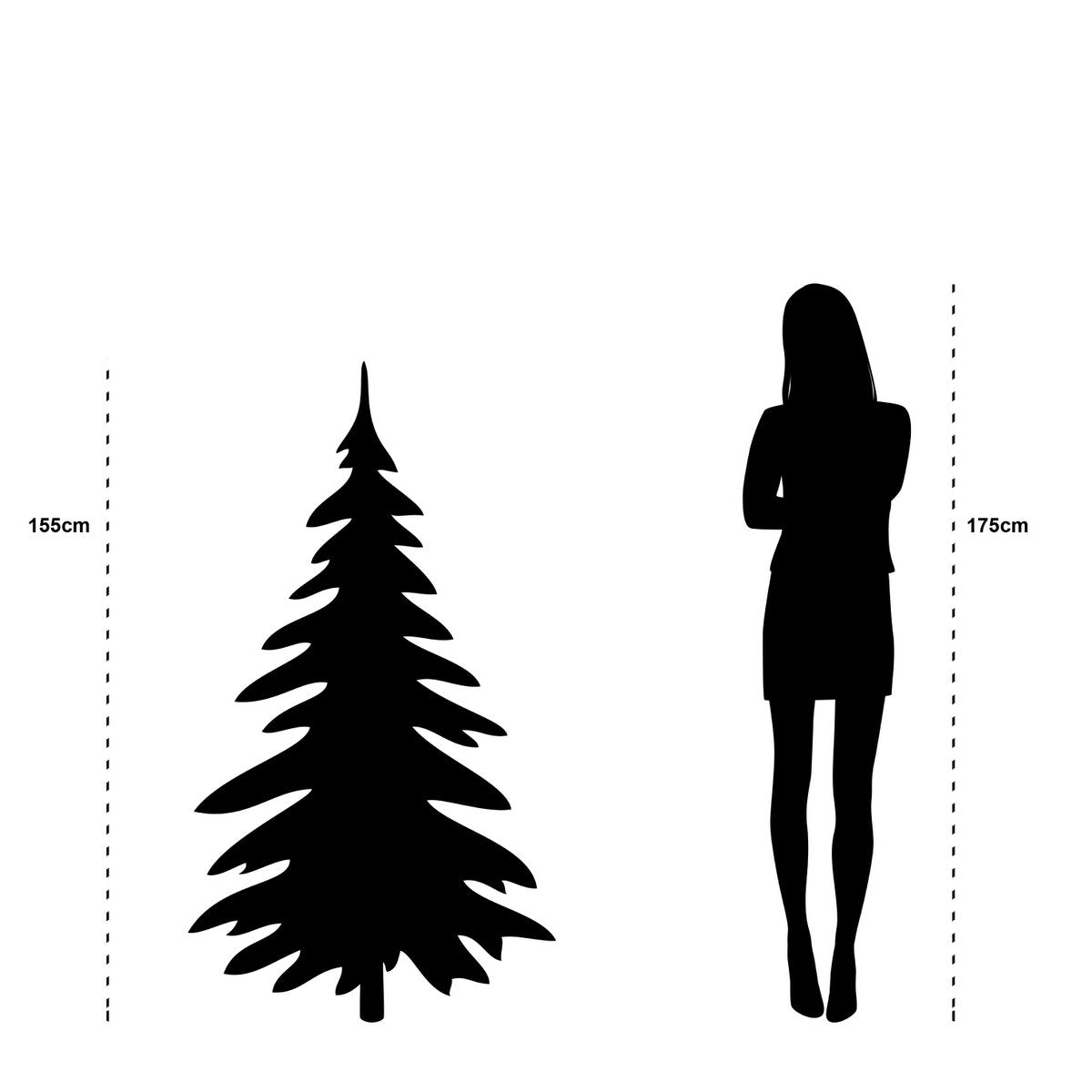 Tulsa kunstkerstboom, groen met witte toppen, 155 cm Ø94 cm
