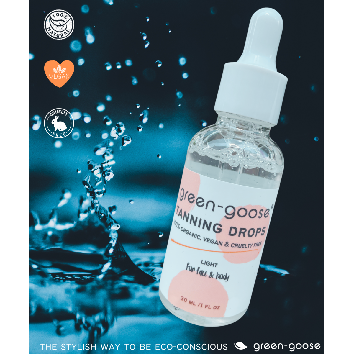 Zelfbruinende druppels Light voor gezicht en lichaam, 30 ml