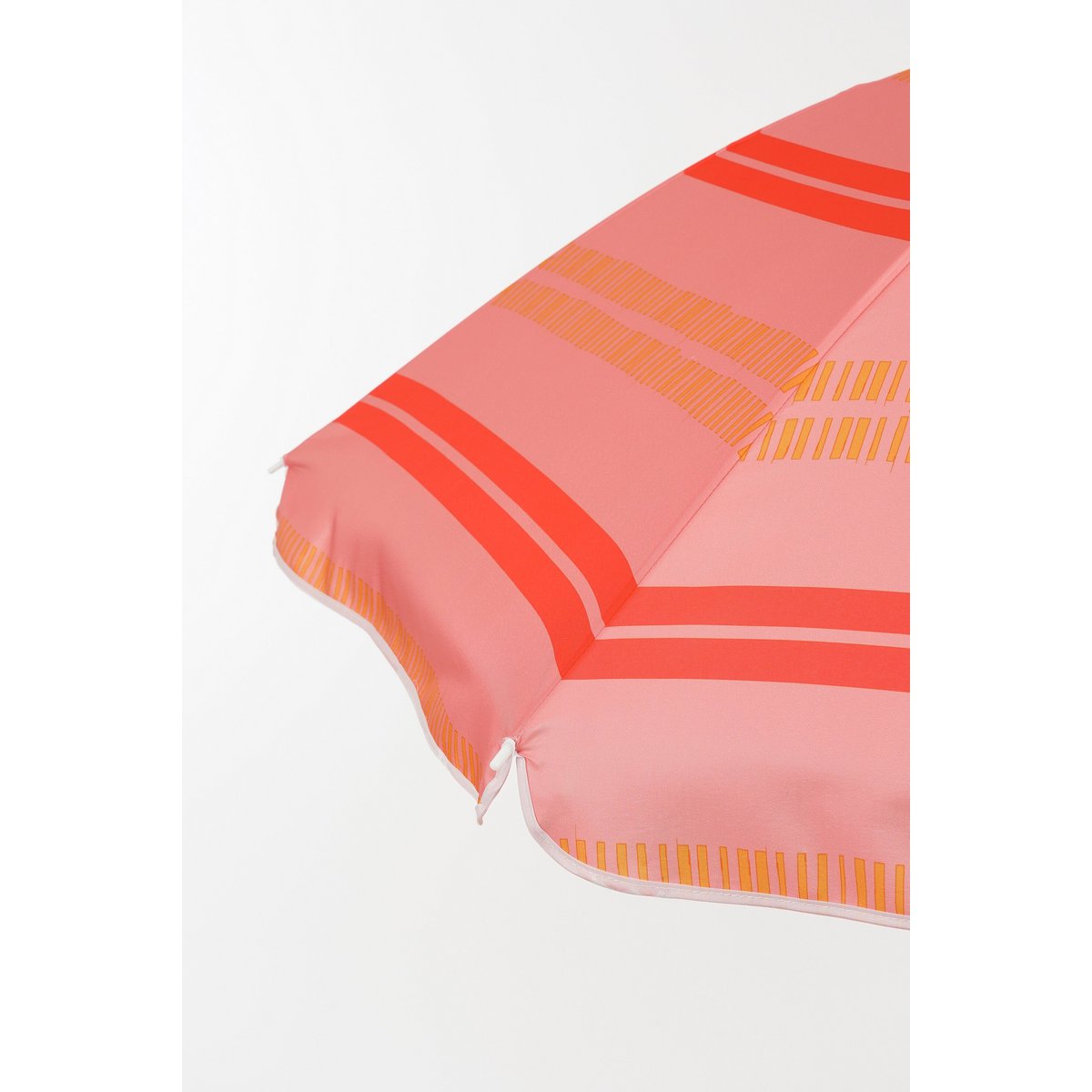 Lichtroze gestreepte strandparasol Ø160 cm