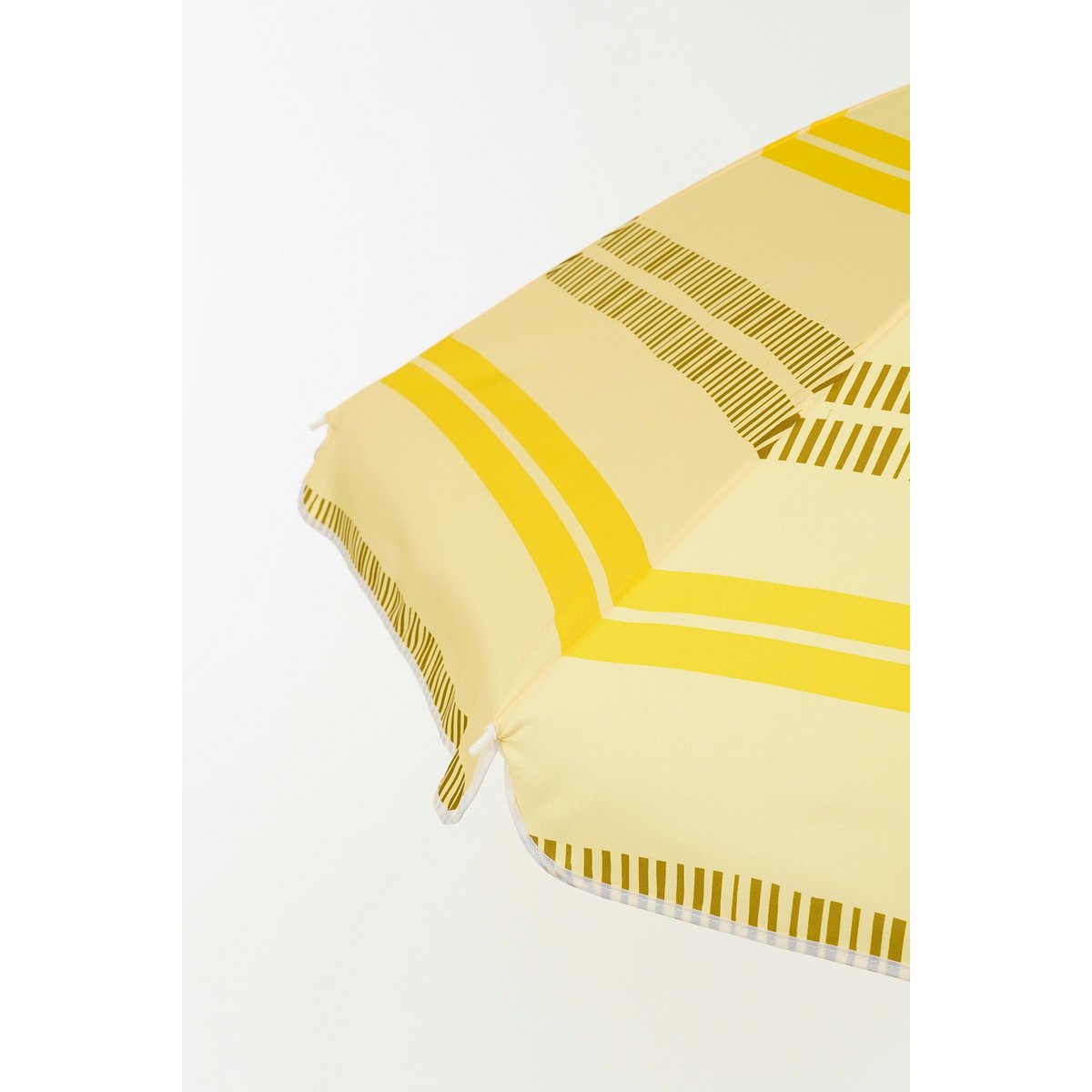 Gele gestreepte strandparasol Ø160 cm