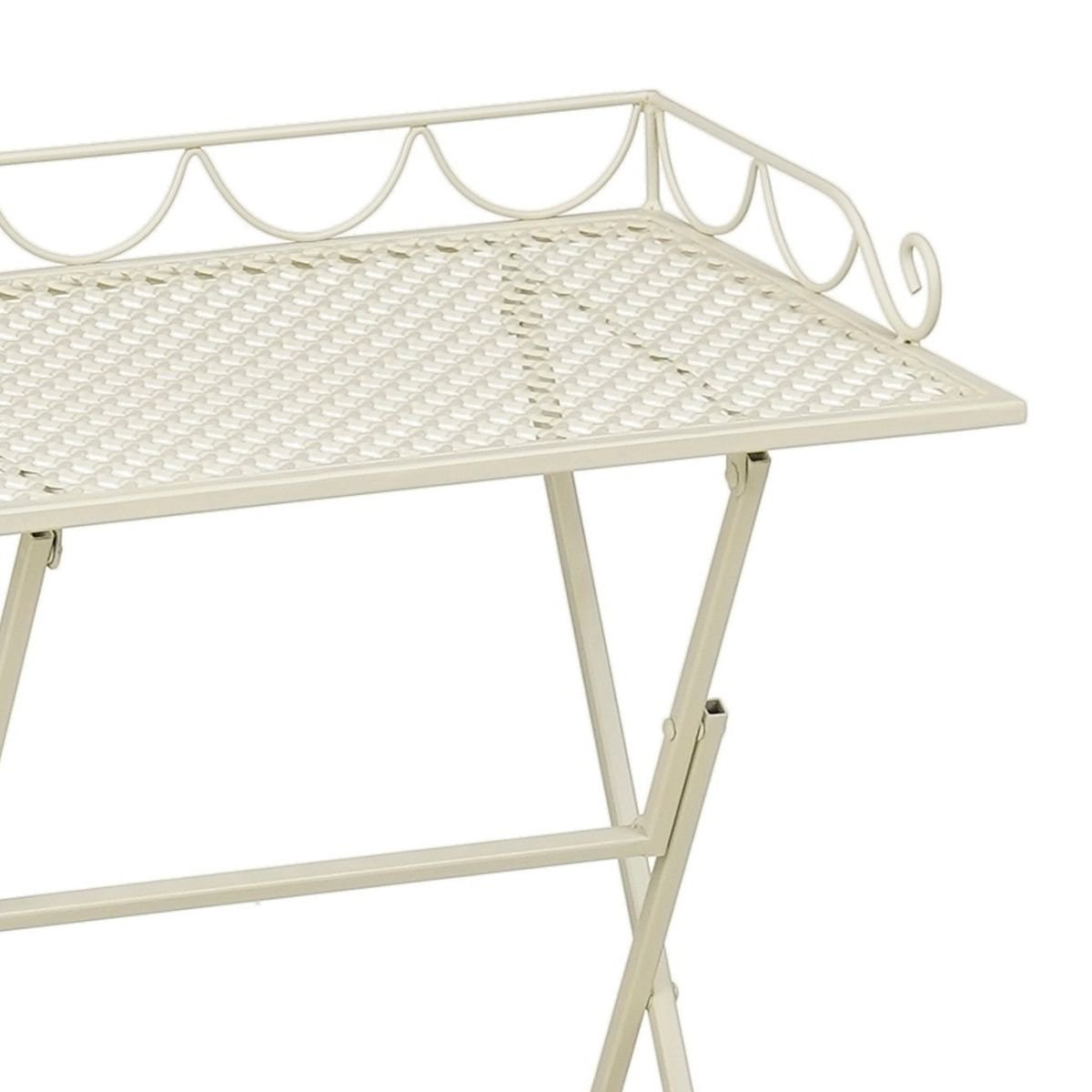 Marseille tuintafel off-white, inklapbaar, 68 cm