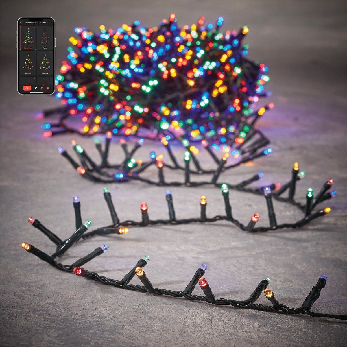 Smart Snakelight kerstverlichting, 30 m, 1500 multikleur LED