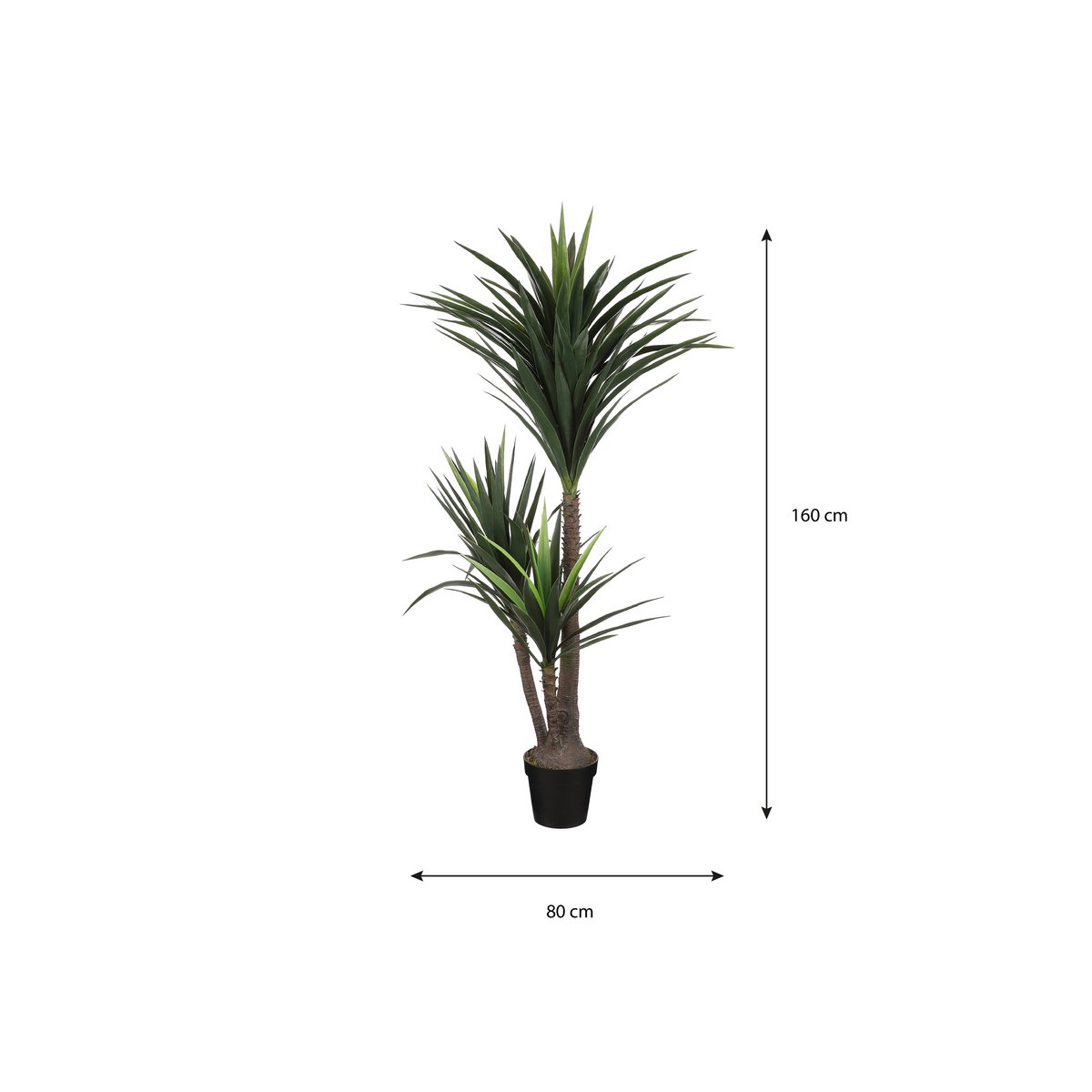 Yucca crème kunstplant, 160 cm
