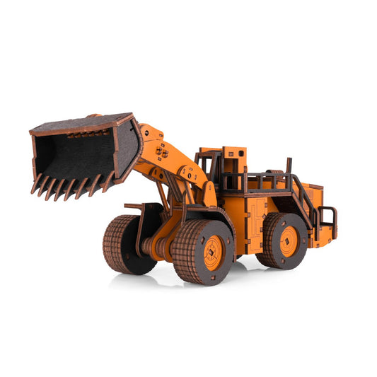 3D mechanische houten puzzel wiellader