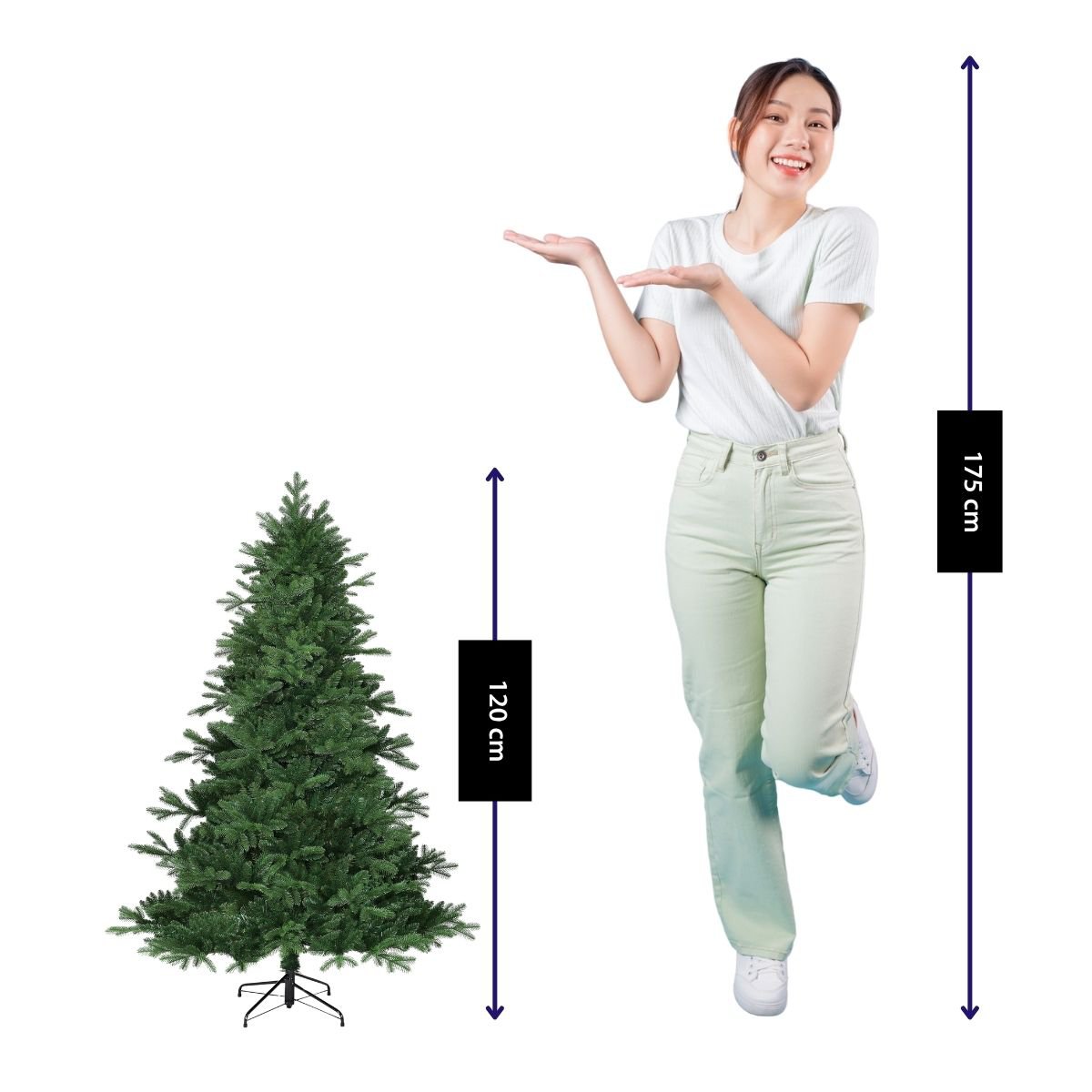 Brampton kunstkerstboom, 120 cm, Ø 91 cm