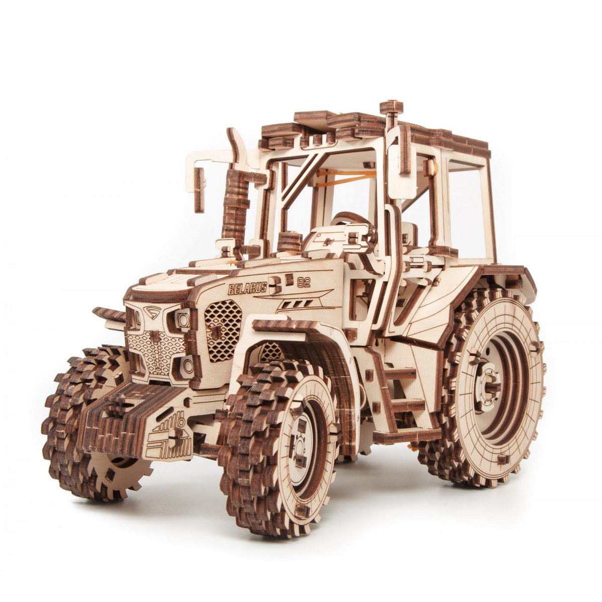 Mechanische houten puzzel Belarus-82 tractor, 269 onderdelen, 21,8 x 11,8 x 15,5 cm