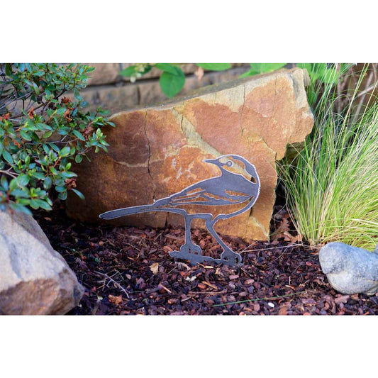 Metalen kwikstaart tuinsteker