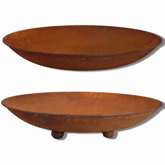 Roestmetalen vintage sierschaal, Ø 47 cm