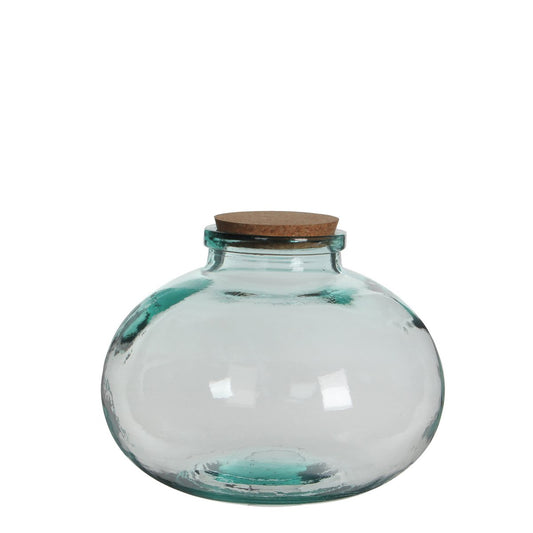 Glazen pot Olly met kurkdeksel 23 x 29 cm