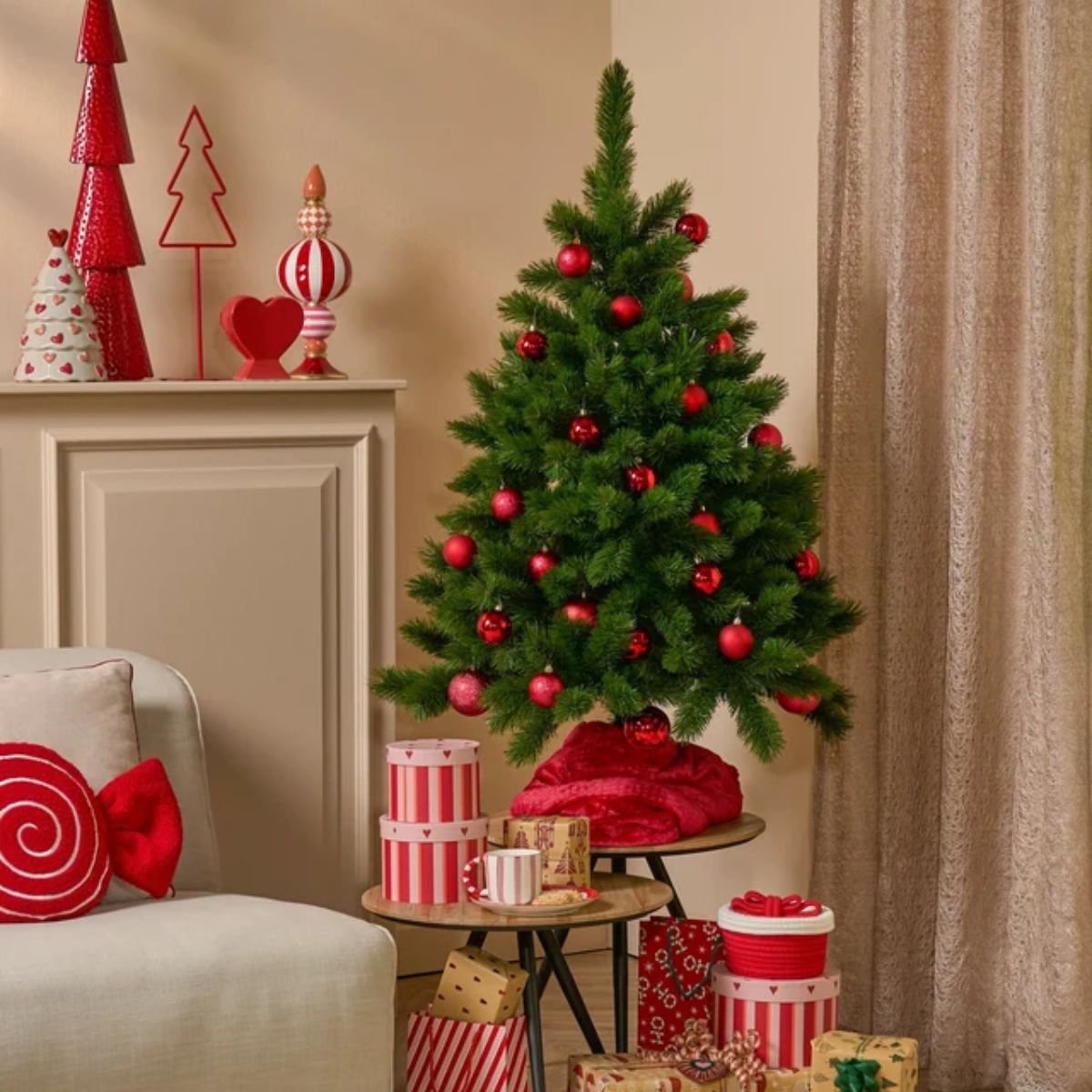 Tsuga kunstkerstboom, 120 cm Ø86 cm