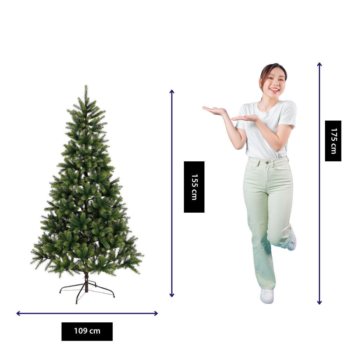 Vancouver kunstkerstboom, 155 cm