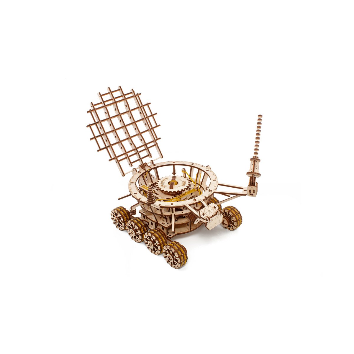 Mechanische houten Moonrover Lunokhod, 424 stukjes, 32 x 23 cm