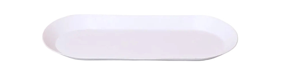 Ovaal dienblad, wit, 30 × 13 cm