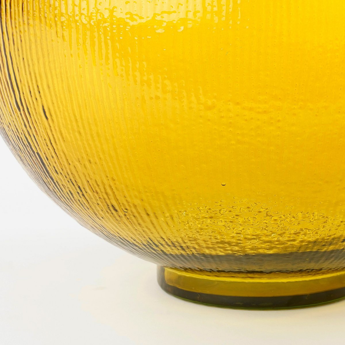 Mica Decorations Firenza Flesvaas – Glas Geel (H42 x Ø34 cm)