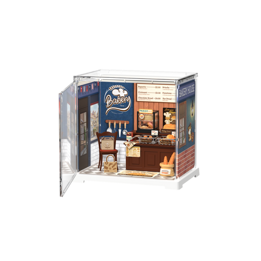 Robotime Butter Bakery House miniatuur bouwpakket met LED – DIY huisje