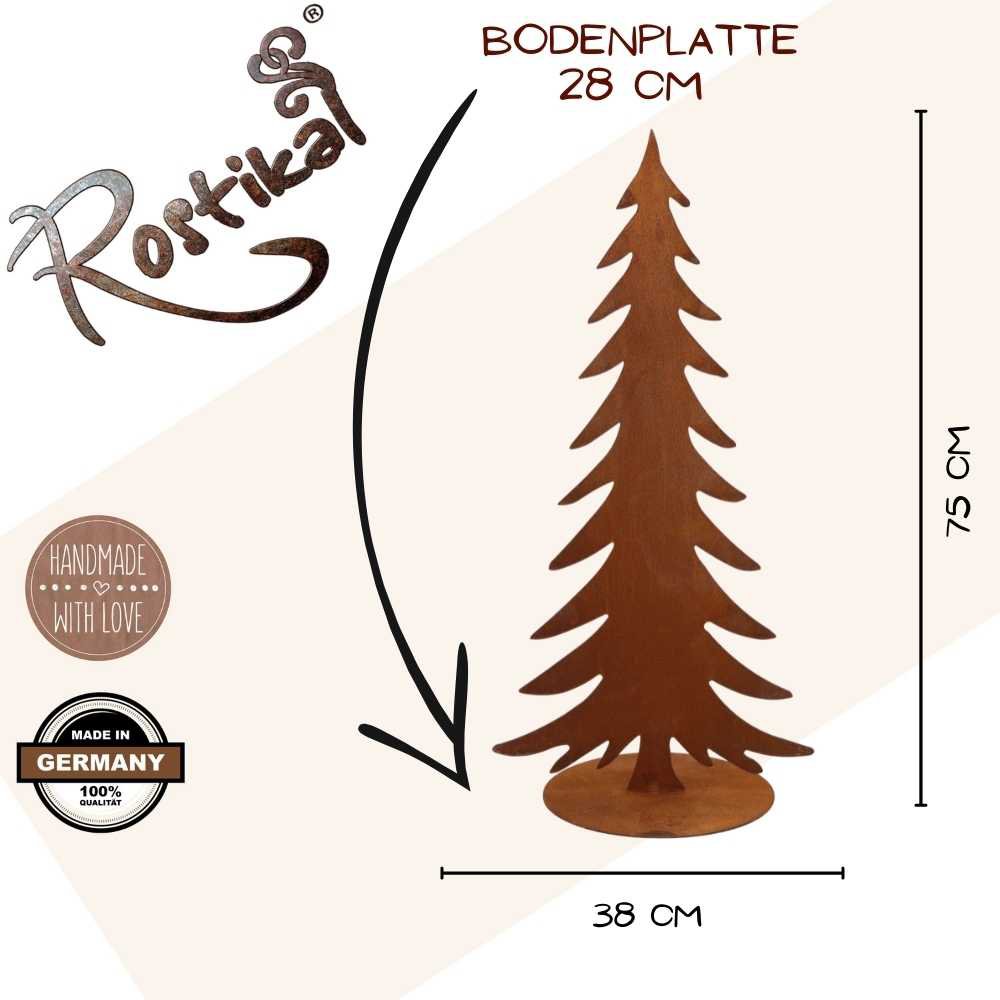 Roestmetalen kerstboom, 3 formaten