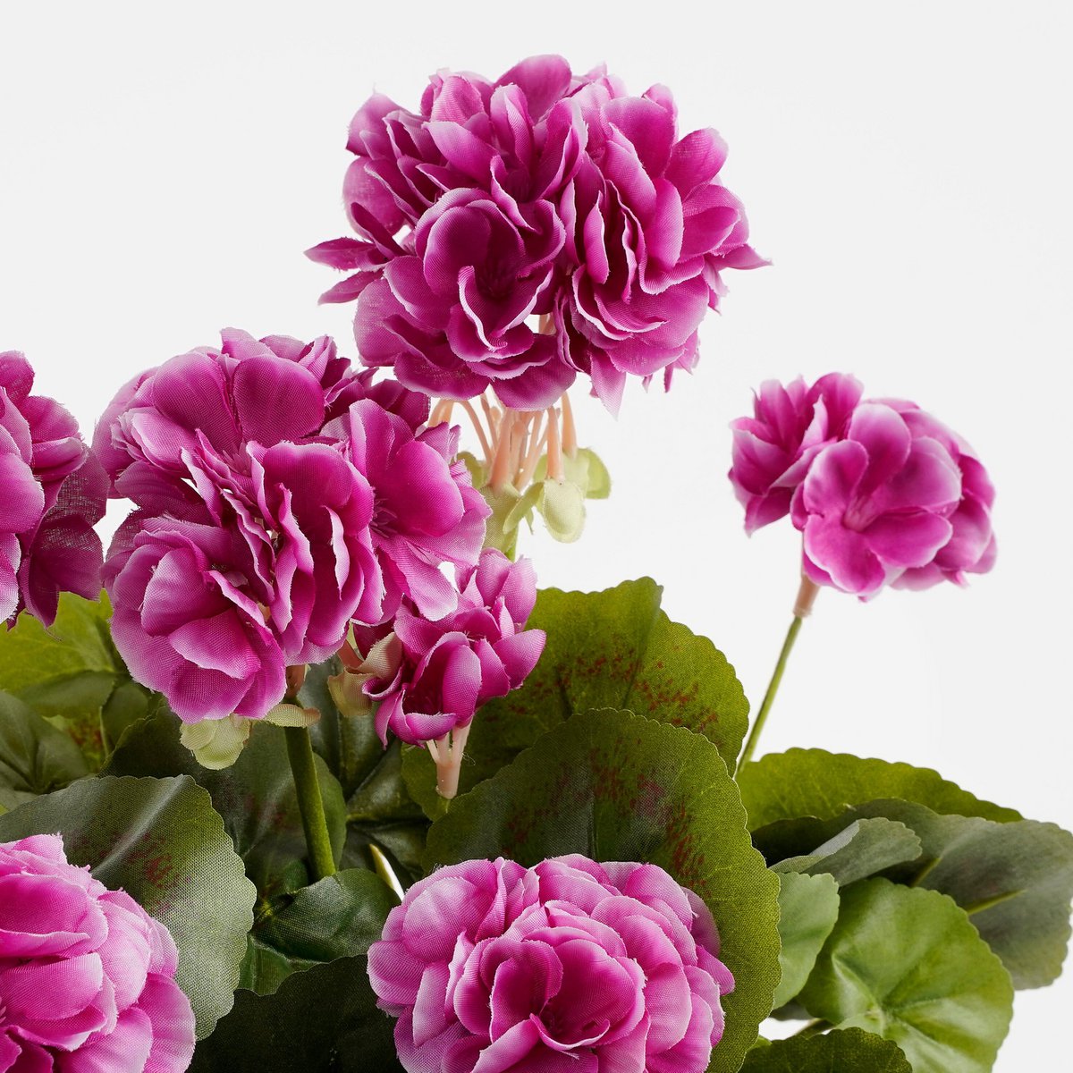 Geranium kunstplant met balkonbak, roze, 40 cm