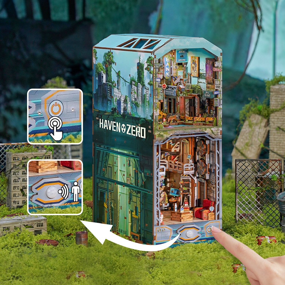 DIY book nook haven zero bookend, 26,3 cm