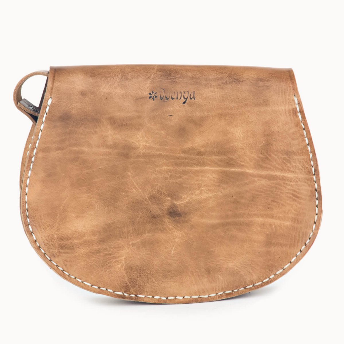 Odalis leren schoudertas van tuigleer, 27 × 6 × 21 cm