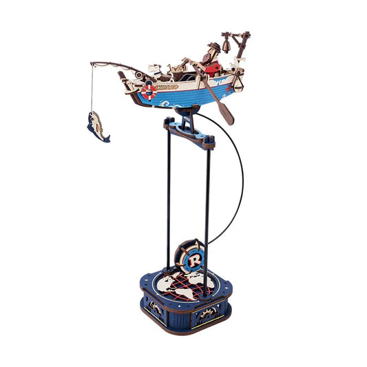 3D houten puzzel Fisher pendulum model 18,5 × 17 × 33,5 cm – 161 stukjes