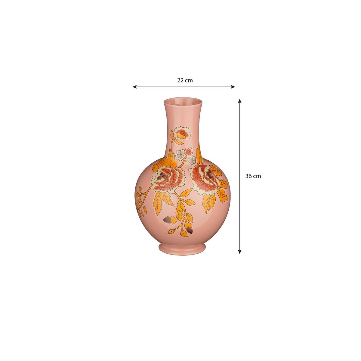 Mica Decorations Eloise Vaas – Keramiek Roze (H36 x Ø22 cm)