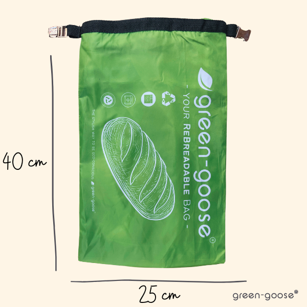 Herbruikbare broodjeszak L van gerecycled PET, 40 x 25 cm