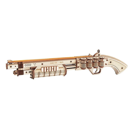Terminator M870 3D houten puzzel, 43,3 × 6 × 9,2 cm