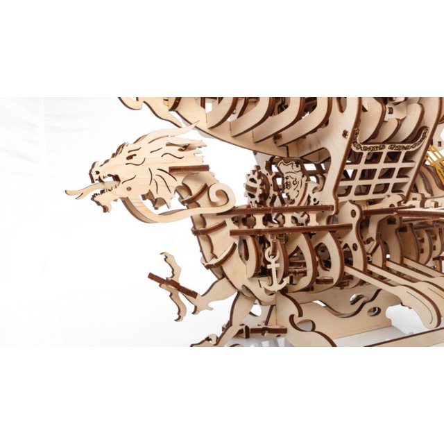 3D mechanische houten puzzel pirate airship Skylord 37,7 × 37,1 × 25,5 cm – 388 stukjes