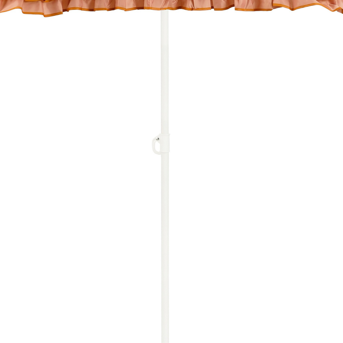 Perzikkleurige parasol met ruches Ø195 cm