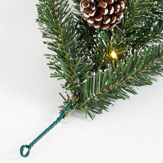Creston guirlande met rijp-effect en verlichting, 270 cm, Ø 25 cm