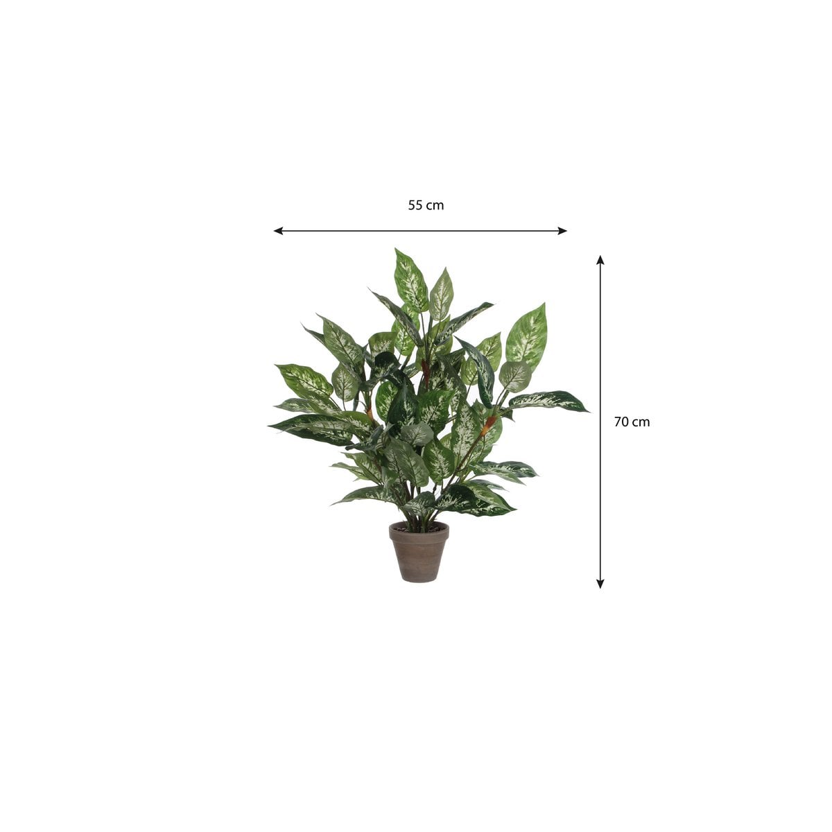 Dieffenbachia kunstplant, 70 cm