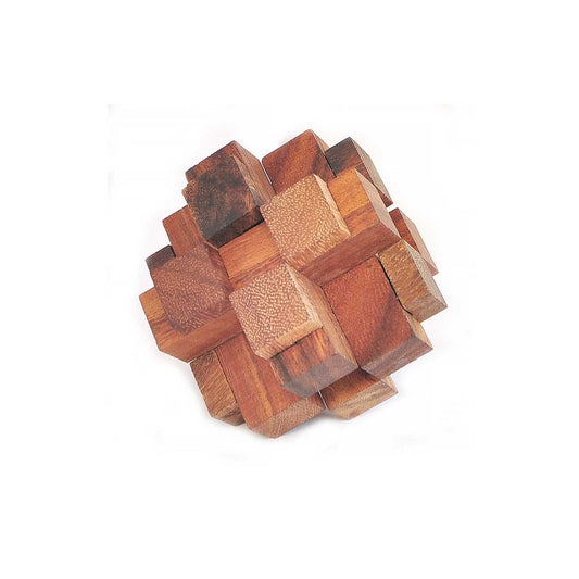 Houten breinbreker Magic Cube, 8 cm