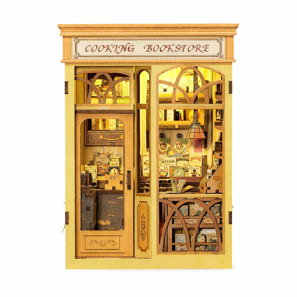 Cooking Bookstore book nook, 12,5 × 10 × 17 cm
