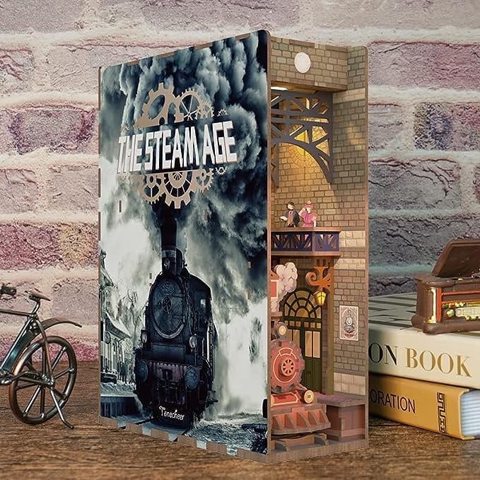 DIY book nook the steam age bookend, 24,5 cm