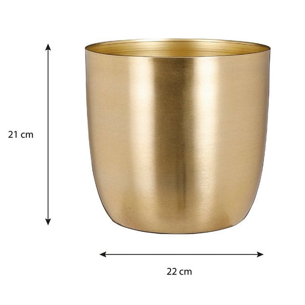 Alano bloempot goud, 22 × 21 cm