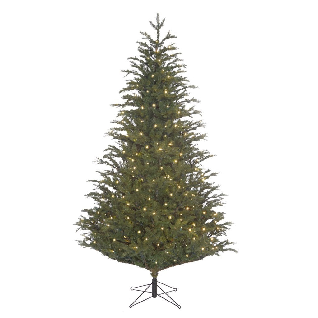 Kunstkerstboom met LED verlichting groen 185 cm hoog