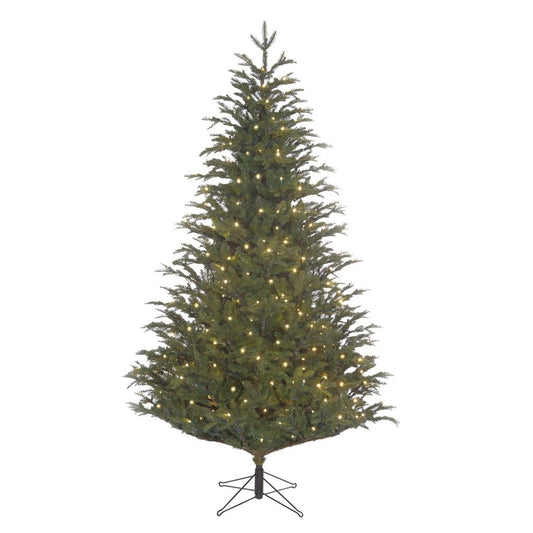 Kunstkerstboom met LED verlichting groen 185 cm hoog