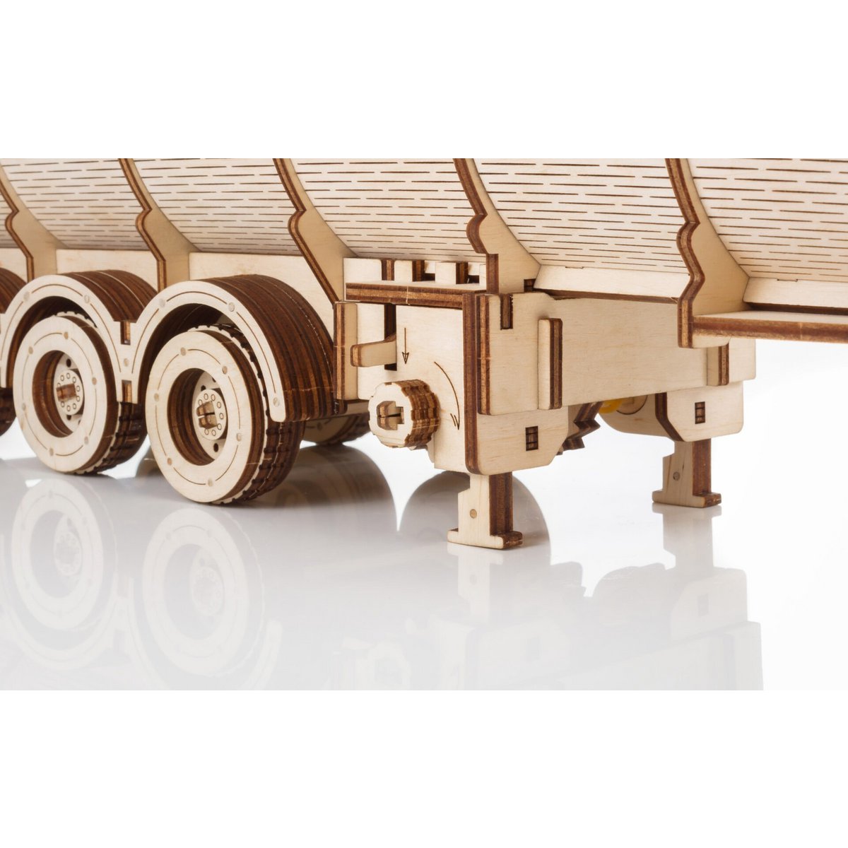 3D mechanische houten puzzel tank oplegger Road King truck 39,7 × 10,8 × 20 cm – 251 stukjes
