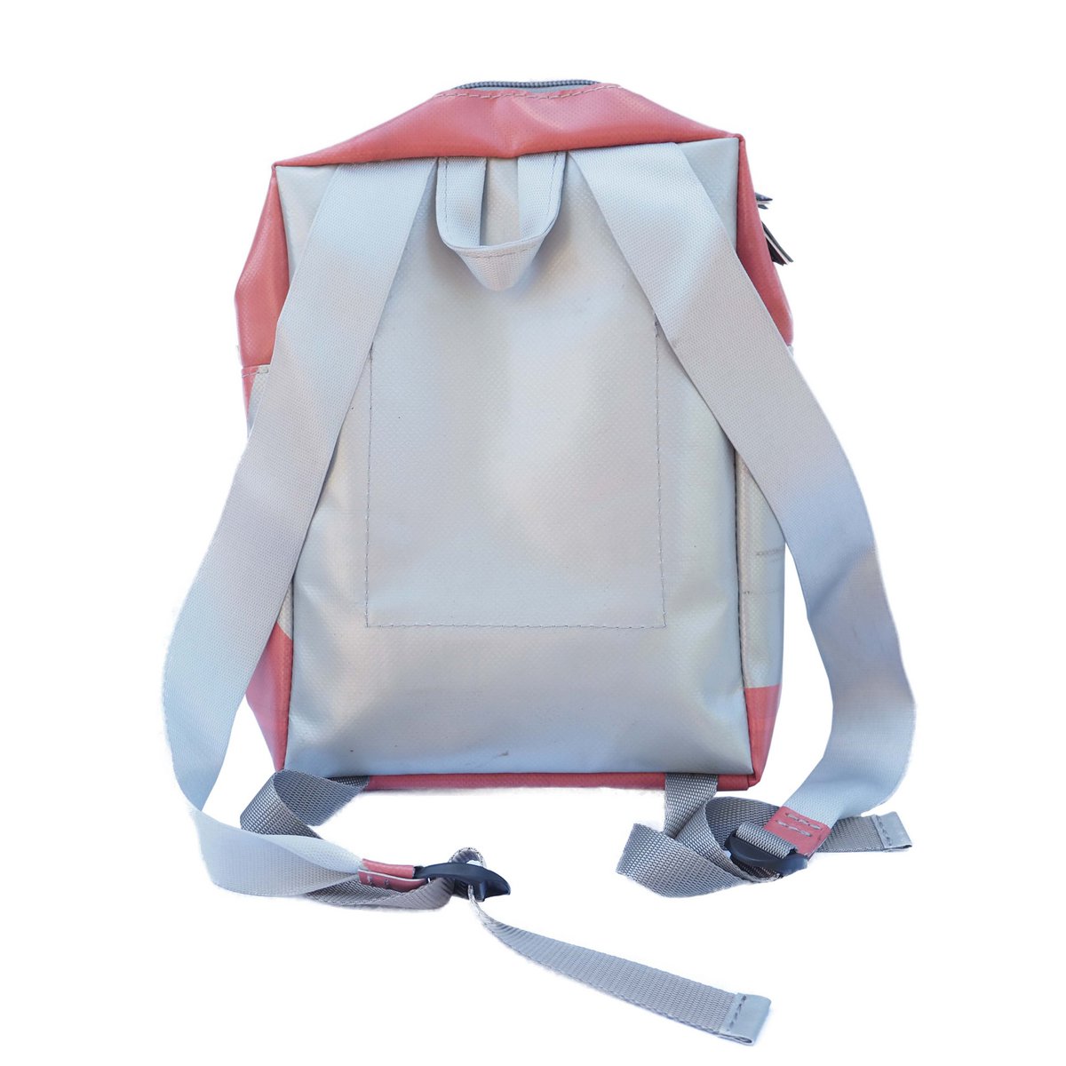 Silnice upcycle rugzak roze/wit, 23 x 8 x 33 cm