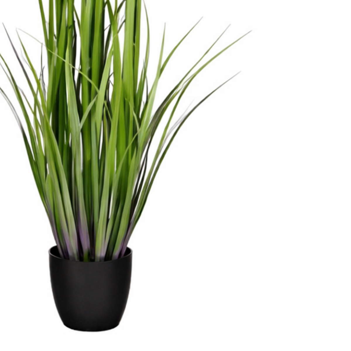 Engelwortel kunstplant met pot, groen en paars, 120 cm