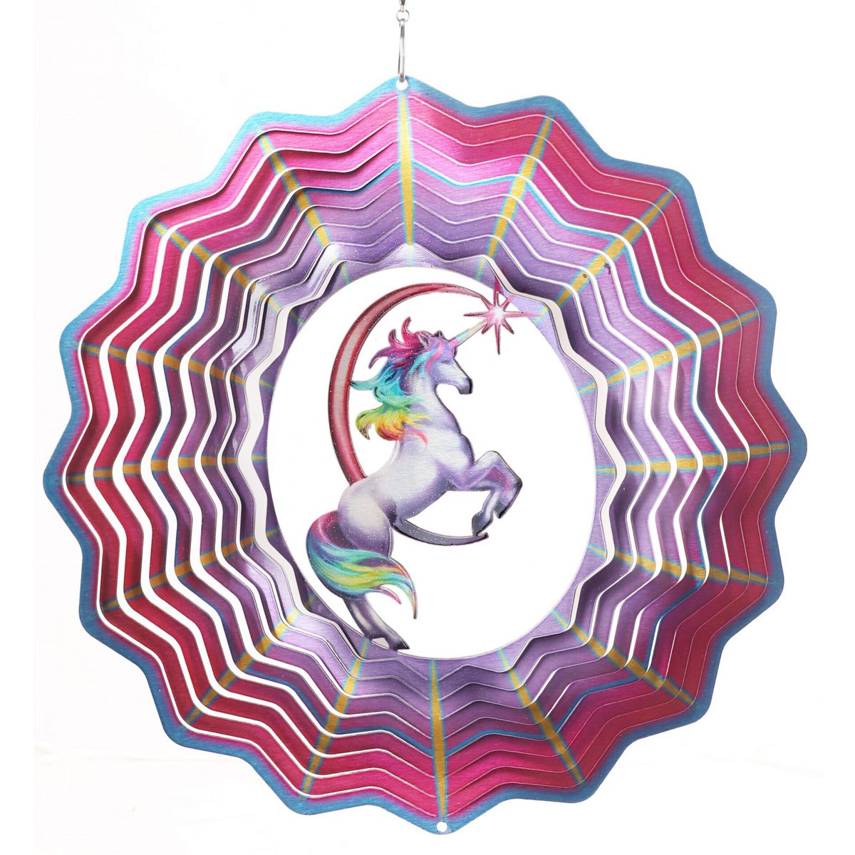 Windspinner Spin Art Eenhoorn – RVS – Ø 30 cm